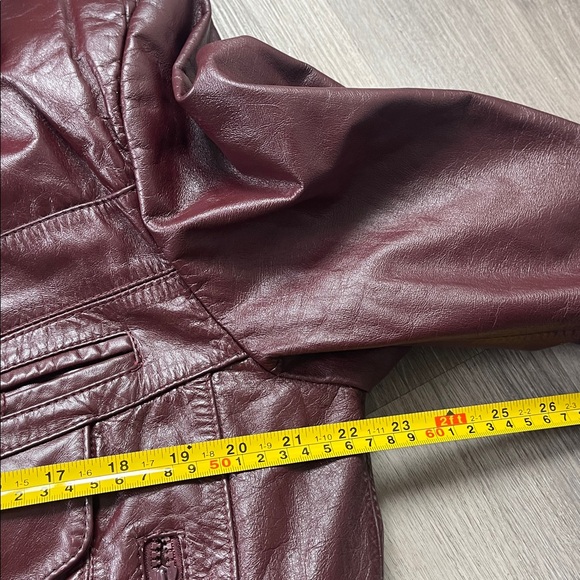 Vintage Wilsons Oxblood Leather Bomber Jacket Plush Lined Zip Front Size 42 - Picture 11 of 15